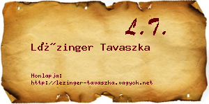 Lézinger Tavaszka névjegykártya